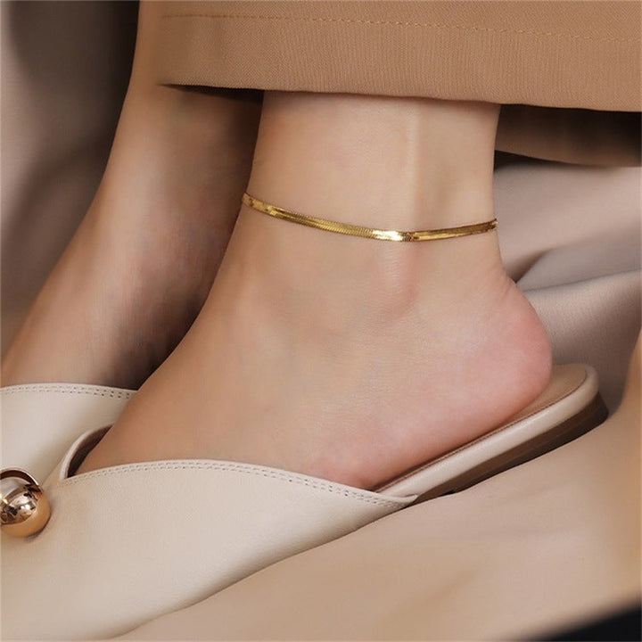 GIA GOLD HERRINGBONE FUSSKETTCHEN